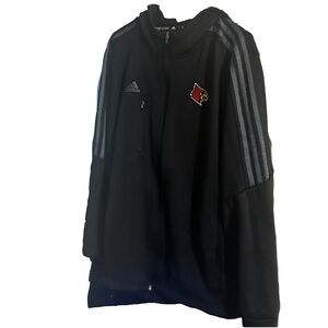 Men’s Adidas Louisville Cardinals Jacket Black Zip Up